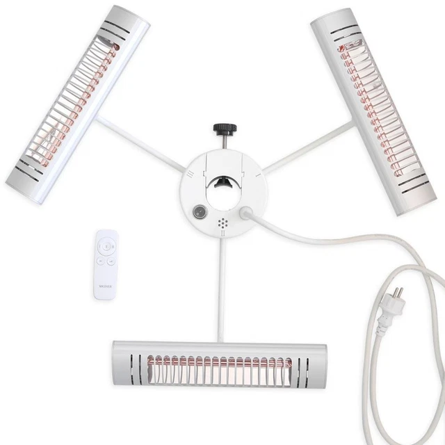 B-Ware VASNER Umbrella X30 Infrarot Schirm Heizstrahler Silber Durchm. 40-80mm