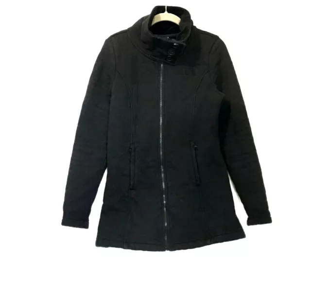 The North Face Womens Medium Caroluna Quilted Jacket Coat Plush Lined Black