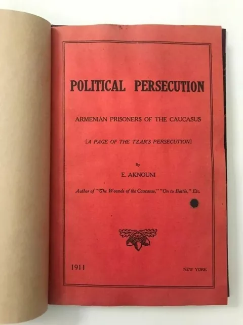 1911 Political Persecution- Armenian Prisoners of Caucasus- RUSSIA TZAR- Aknouni