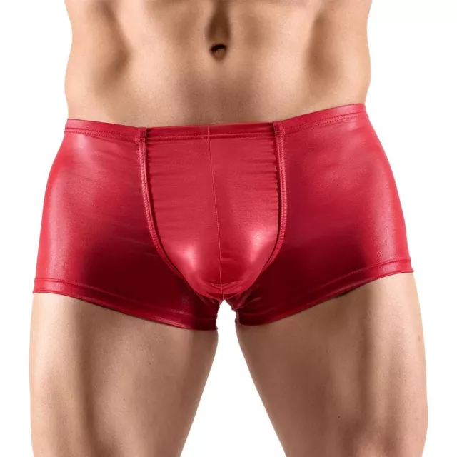 Sexy Herren Pants M-2XL Push-up Rot Glanz-Look + Club Party Unterhose "Amos"