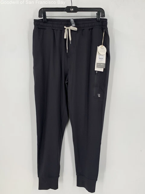 NWT Vuori Mens Black Elastic Waist Pull On Sunday Performance Joggers Pants M