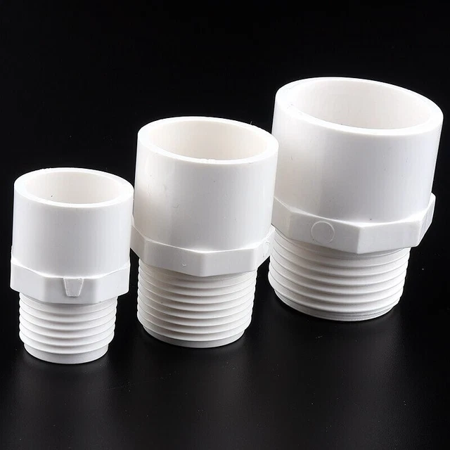 1/2"To 2" Male Thread PVC Pipe Quick Equal Straight Connectors Garden Irrigatio 10