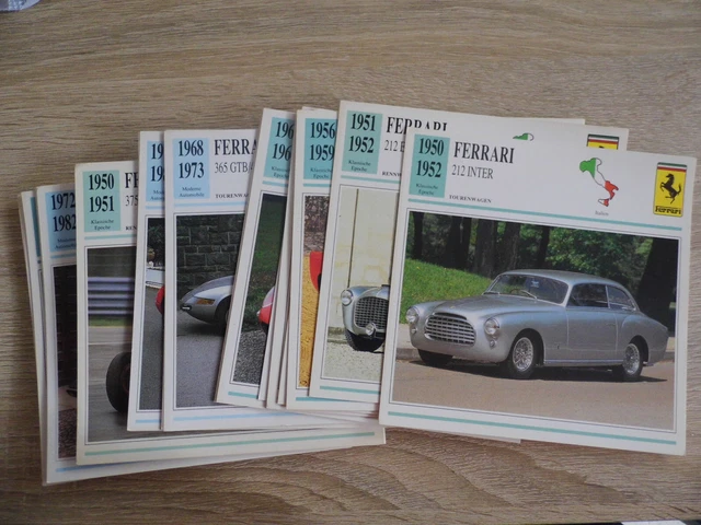 Auto Sammelkarten Italien Sportwagen und Toutenwagen