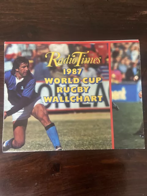 Radio Times 1987 World Cup Rugby Wallchart (Fully Complete)