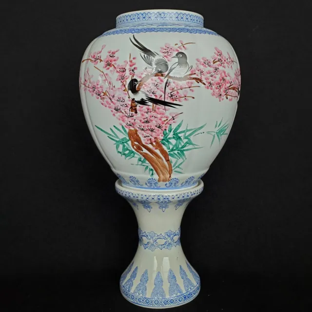 Vintage Chinese Eggshell Porcelain Wedding Lantern 13.25"