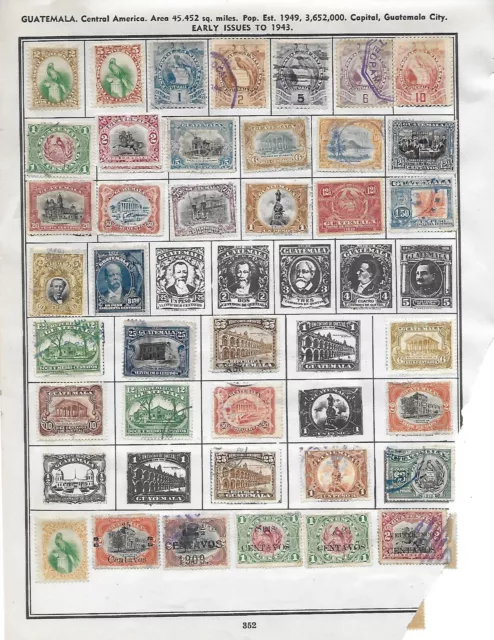 Guatemala Used Stamp Lot Overprints