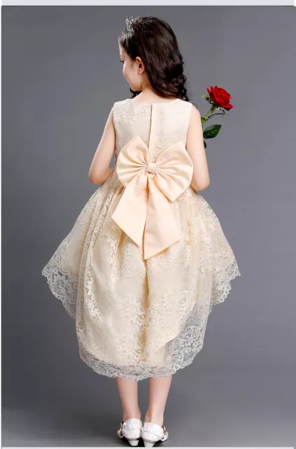 Nuevo Adorable Elegante Flor Niñas Vestido Princesa Boda Cumpleaños Fiesta Niños Ropa 2