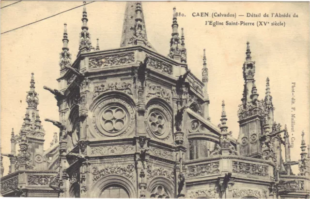 14 - cpa - CAEN - Détail de l'abside de l'église Saint Pierre