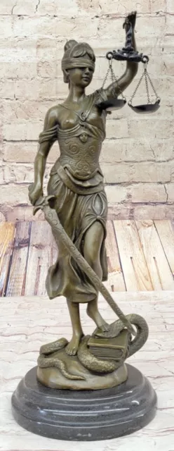 Griechische Lady Hautfarben Blind Maßstab Von Gerechtigkeit Statue 14 " Anwalt