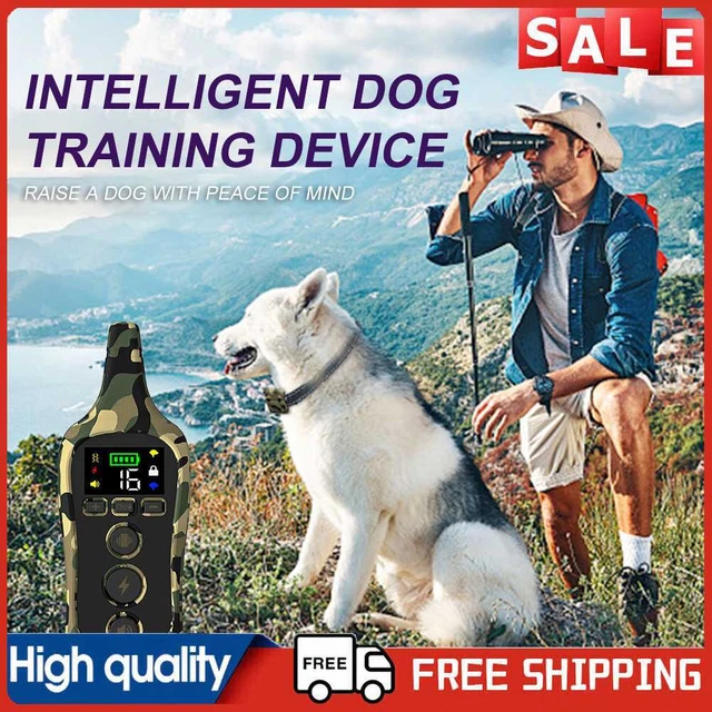 Cuello impermeable de choque vibración sonido de entrenamiento para perros (camuflaje)
