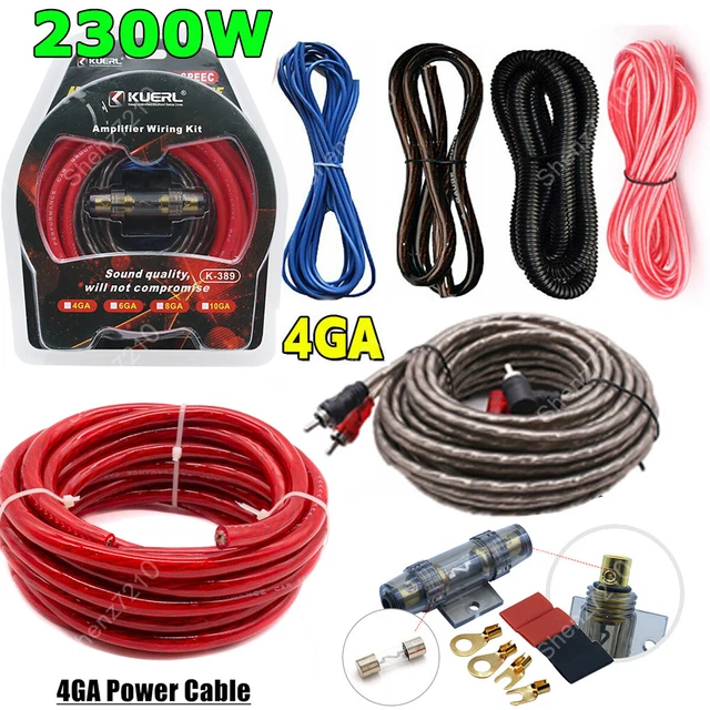 2300W 4 GAUGE Car Audio Cable Kit Amplifier Install Amp RCA Subwoofer