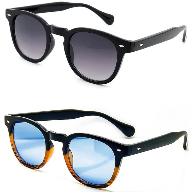 Occhiali da sole KISS® mod. DEPP FUME' uomo donna STILE MOSCOT gradienti vintage