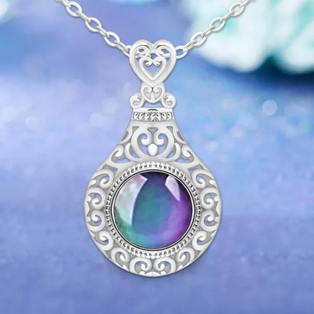Mood stone necklace Color Change Gemstone Mood Temperature Feeling Necklace`UK