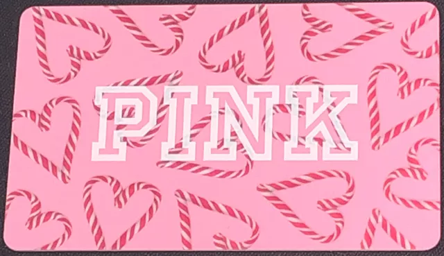 Pink Victoria’s Secret Gift Card✨💖✨🎁✨🎈✨Zero Value✨💕Happy Holidays💕