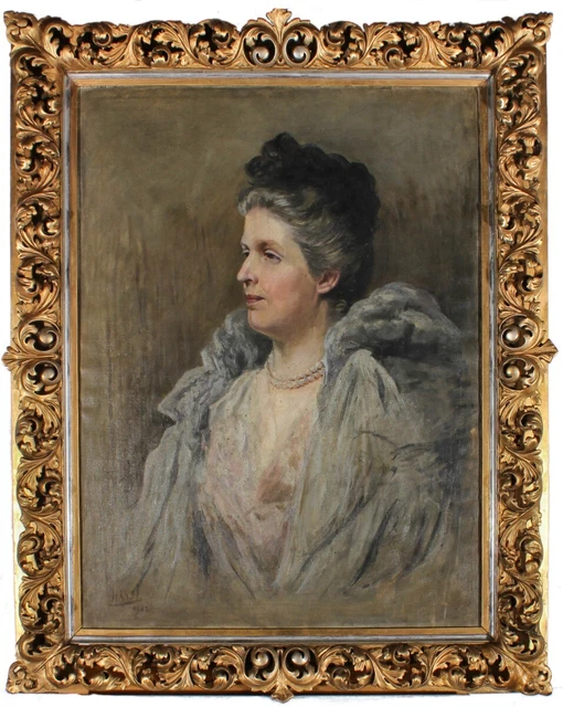 Jean-Jacques Waltz 'Hansi' (1873-1951) - 1902 Oil, Lady In Grey