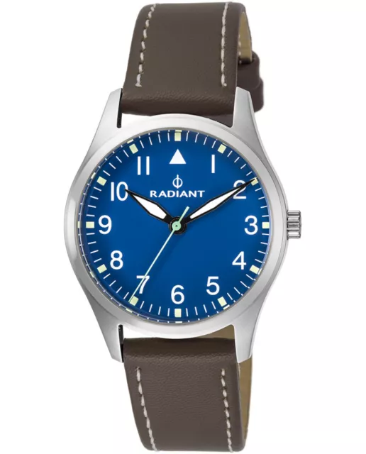 Reloj Radiant Infantil Analogico Cuarzo RA449602 Basecamp 35mm Blue Dial Brown L