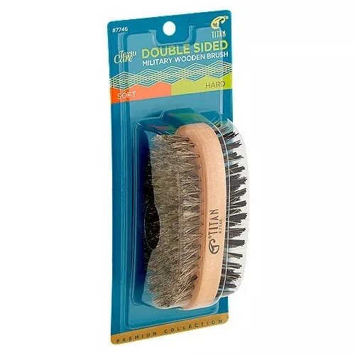 Hard & Soft Double Side Brush Boar & Plastic Bristles By Titan !!