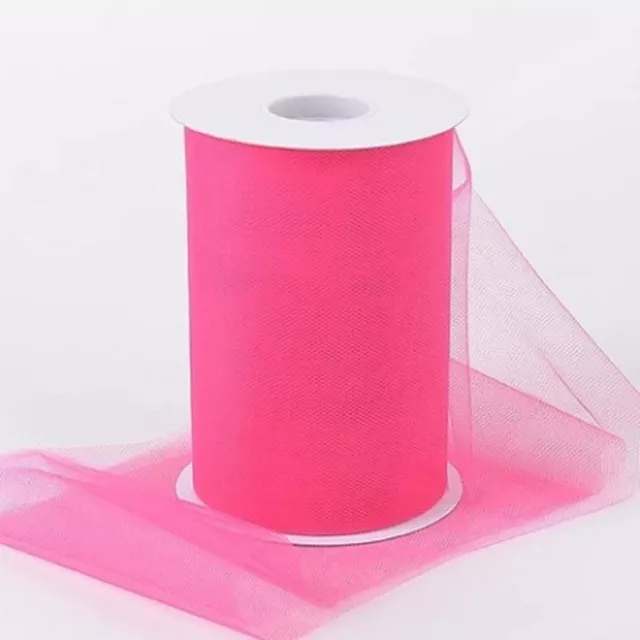 Fuschia Tulle Fabric - 6 Inches Wide X 100 Yards