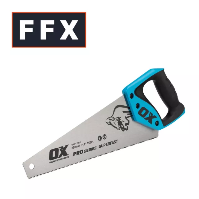 OX Tools OX-P135635 350mm/14in Toolbox Saw Ergonomic Grip Hardened Grip