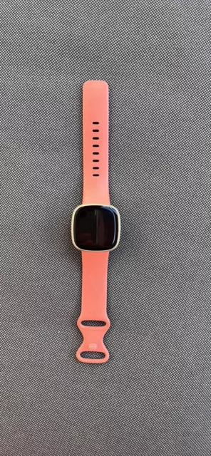 Fitbit versa 3 - Montre connectée unisexe adulte, doré/rose smartwatch