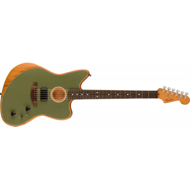 Fender Acoustasonic® Player Jazzmaster, Rosewood Fingerboard, Antique Olive