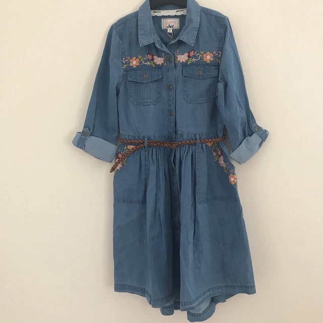 MANTARAY GIRLS BLUE Denim High Low Shirt Dress Age 9 Height 134cm Chest 68cm 24.90 PicClick UK