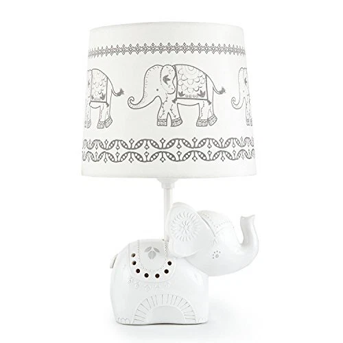 Levtex Home Baby Ely Elephant Lamp Base and Shade Grey