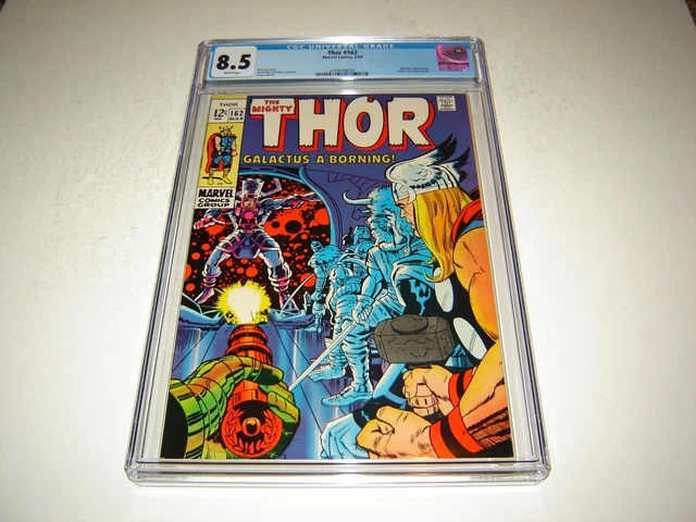 Mighty Thor  #162 CGC 8.5  Galactus  App.1969 Silver Age Marvel Comic White pgs