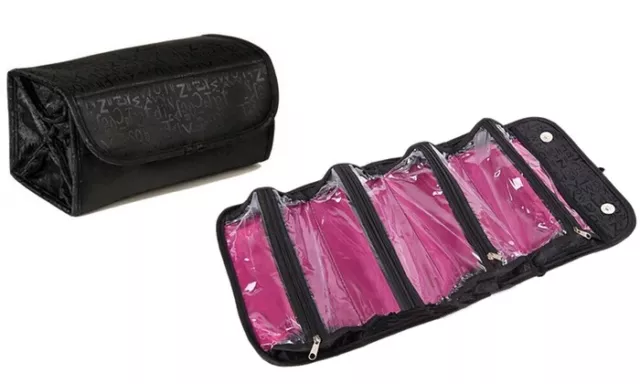 BORSA ORGANIZER PORTA TRUCCHI COSMETICI DA DONNA ROLL N GO X CASA E VIAGGIO