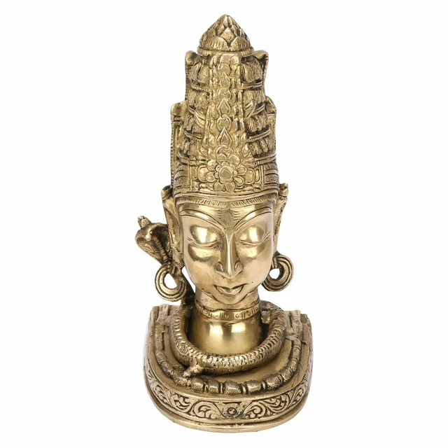 BRASS HINDU GOD Lord Shiva Shiv Idol Statue Figurine 9 inches £156.36