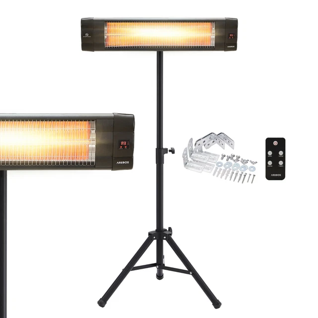 AREBOS Infrarotstrahler Heizstrahler Terrassenstrahler Wärmestrahler 2500W FB 9