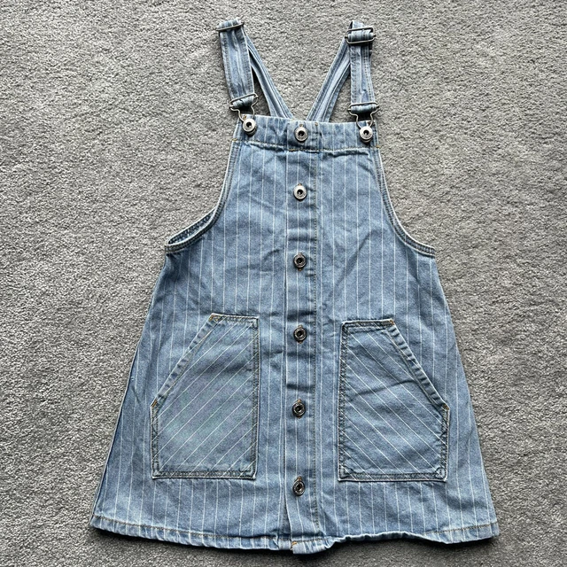 Zara & John Lewis Girls Bundle Age 8 Years Dungarees Dress Rainbow Stripe 2