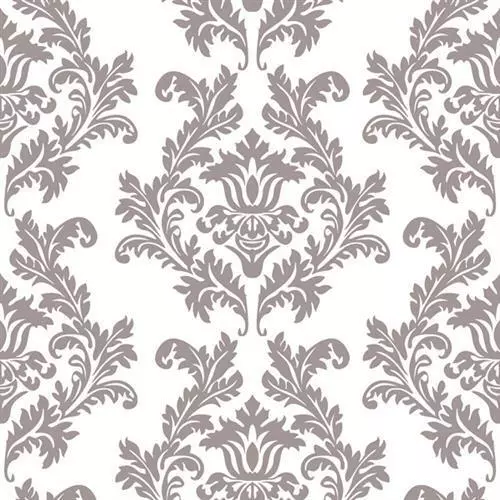 20 Servietten Ornamente White & Silver Wallpaper Tischdeko silber weiß  33x33cm