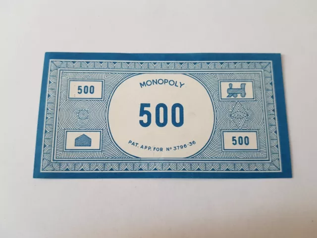 Lot De 10 Billets Billet De 500 Monopoly Miro Parker Company