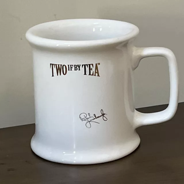 Rush Limbaugh Mug Two If By Tea White Ceramic Coffee Cup Gold Signature Politics
