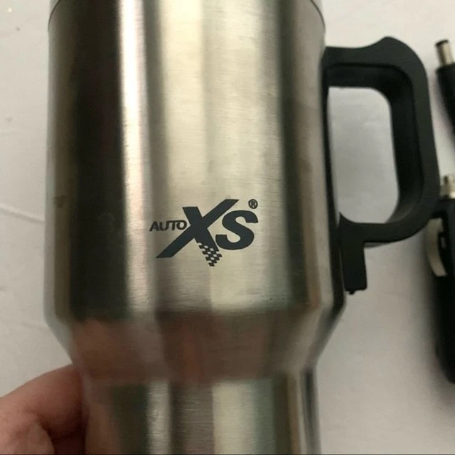 NWOT Auto XS Heated Silver Stainless Steel Travel Mug Auto Plug 16 oz 7