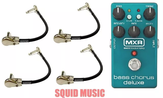 Mxr Dunlop Bass Chorus Deluxe Pedal M83 ( 4 Mxr Patch Cables ) M-83