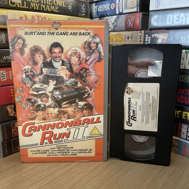 CANNONBALL RUN II Big Box Heron Ex-rental VHS Burt Reynolds