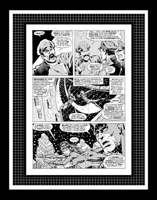 William Brown Daredevil #120 Rare Production Art Pg 4 Monotone