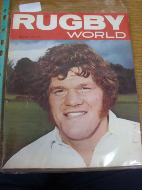 Mar-75 Rugby World Magazine: Volume 15 Number 03 - Fran Cotton (England) (rusty