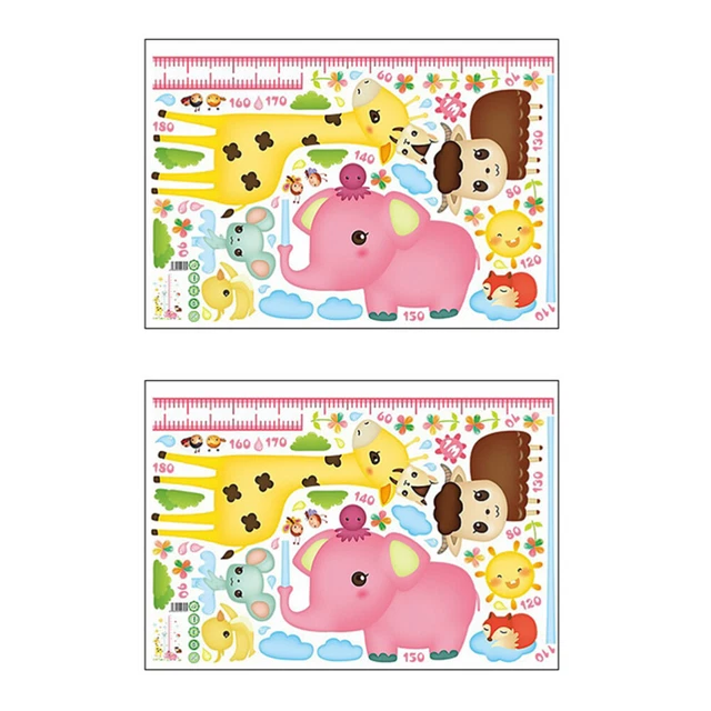 2 Hojas Pegatinas Dibujos Animales Tatuajes de Pared Tatuajes de Pared Bebé Niño
