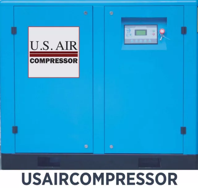 New 75 HP US AIR COMPRESSOR ROTARY SCREW VFD VSD w/ Trad'n Gardner Denver etc