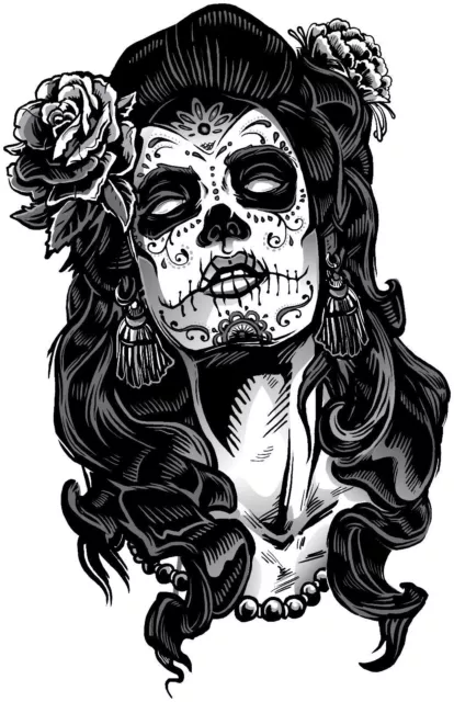 Sugar Skull Day Of The Dead Decal Sticker 3M Usa Truck Car Vehicle Window Wall