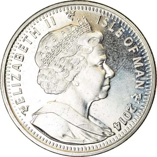 [#787013] Coin, Isle of Man, Crown, 2014, Pobjoy Mint, Sochi - Luge, MS, Cup