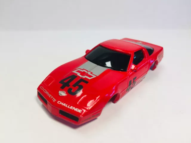 TYCO RARE CORVETTE CHALLENGE  BODY  RED / Silver #45 ~ NEW ~ UNUSED ~ CLEAN