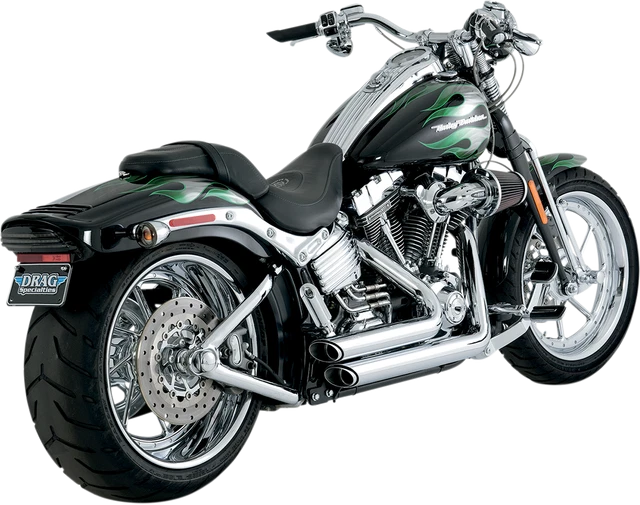 Vance & Hines Shortshots Staggered chrome exhaust Harley 86-11 Softail FXS FLSTN