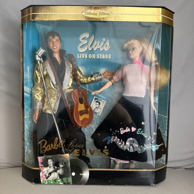 Barbie Loves Elvis Collector Edition Gift Set Dolls 1996 Mattel #17450