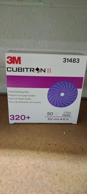 3M 31483 6 in. 320 Grit Cubitron II Hookit Clean Sanding Disc Box Of 50