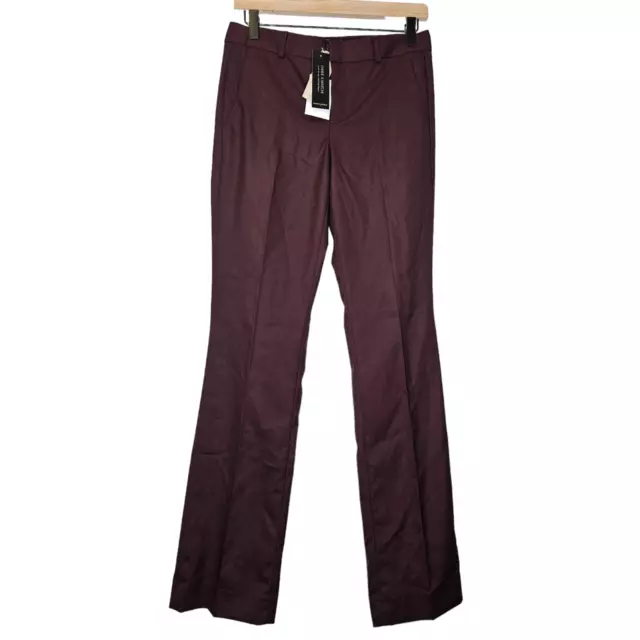 NEW Banana Republic 00 P Logan Burgundy Trouser Pant Career Classic Straight