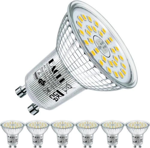 EACLL GU10 LED Bulbs Neutral White 6W Equivalent 100W Halogen, Pack of 6,...